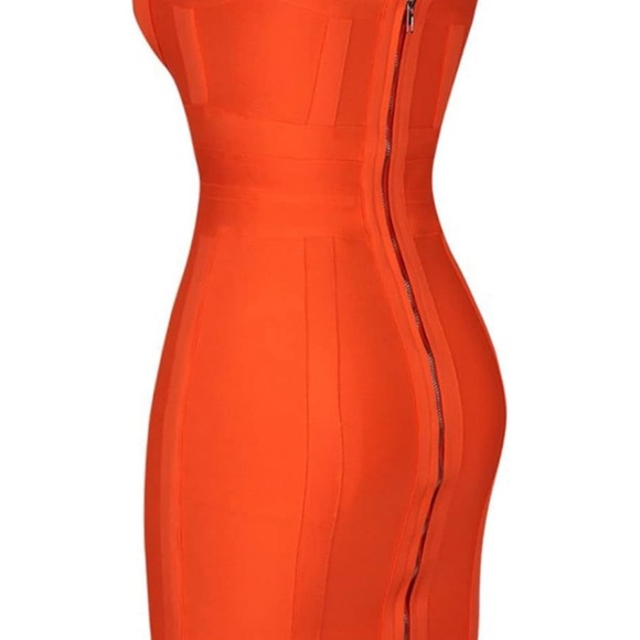 Orange Bandage Dress, size medium but fits like small - Picture 7 of 8